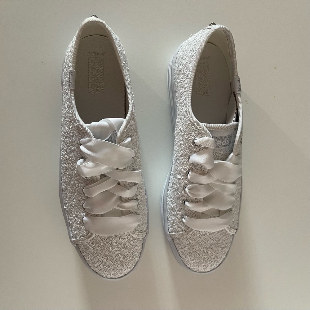 Keds Women’s Triple Up White Sequins Platform Sneakers - Size 7 - Never Worn